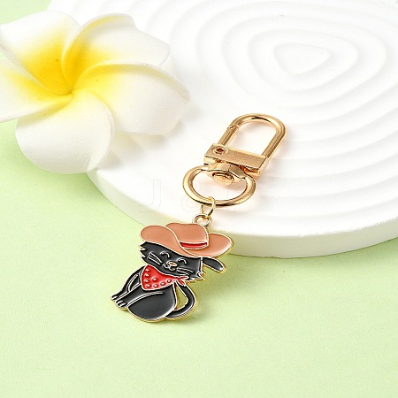 Cowboy Theme Alloy Enamel Pendant Decorations HJEW-YW00022-05-1