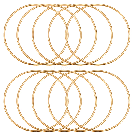 10Pcs Iron Ring for DIY Woven Net/Web with Feather IFIN-SP0001-56B-KCG-1