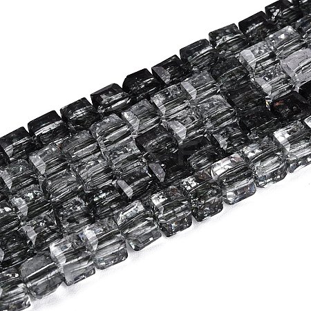 Crackle Transparent Glass Beads Strands GLAA-N062-4mm-02-1