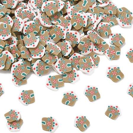 Christmas Handmade Polymer Clay Cabochons PY-CBA2910-01D-1