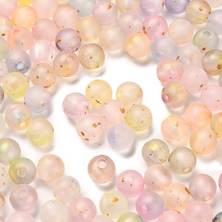 Frosted Transparent Acrylic Beads OACR-F013-13A-1