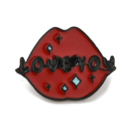 Black Alloy Brooches JEWB-U004-05G-01-1