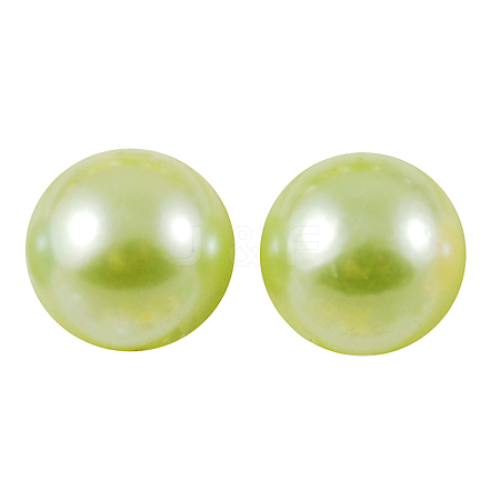 ABS Plastic Imitation Pearl Cabochons SACR-S738-6mm-Z18-1