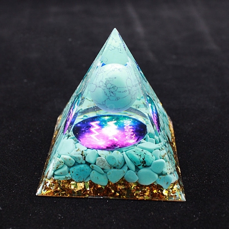 Luminous Constellation Orgonite Pyramid Resin Energy Generators PW-WGB3061-11-1