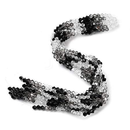 Transparent Gradient Color Glass Beads Strands GLAA-F131-01B-05-1