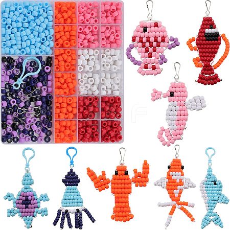 SUNNYCLUE DIY Ocean Theme Keychain Making Kit DIY-SC0023-51-1