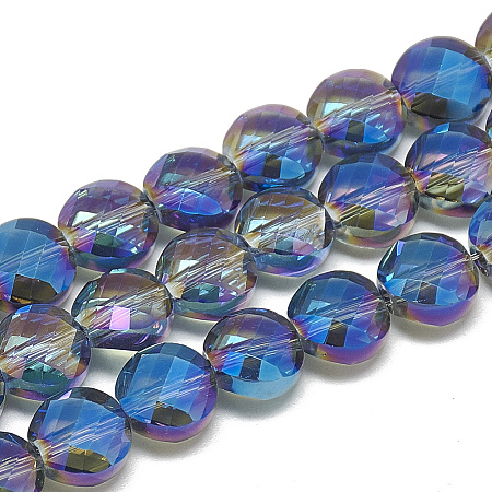 Electroplate Glass Beads Strands X-EGLA-Q098-A01-1