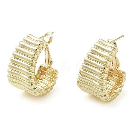 Brass Hoop Earrings EJEW-K276-07G-1