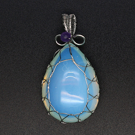 Synthetic Opalite Pendants PW-WG69173-01-1