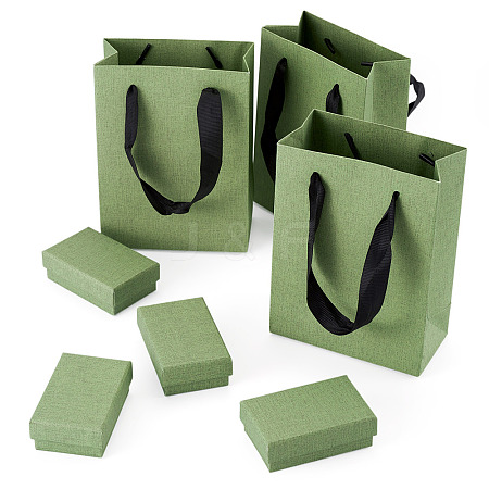 4Pcs Rectangle Paper Jewelry Display Cases CON-TA0001-39B-01-1