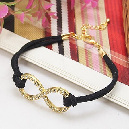 Fashion Wool Cord Link Bracelets X-BJEW-G221-04G-1