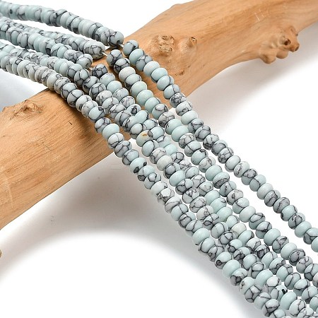 Synthetic Turquoise Beads Strands G-L635-A10-4x2mm-03-1