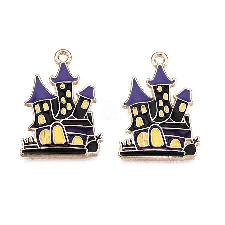 Halloween Theme Rack Plating Alloy Enamel Pendants ENAM-N056-393B-KCG-1