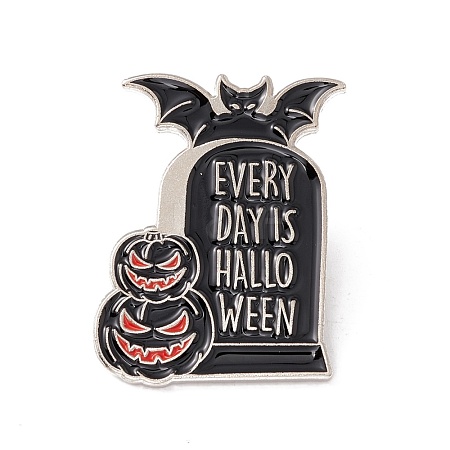 Word Every Day Is Halloween Enamel Pin JEWB-H008-17P-1