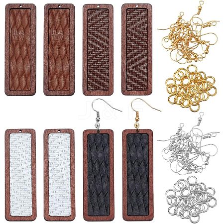 Olycraft DIY Rectangle Dangle Earring Making Kit DIY-OC0009-48-1