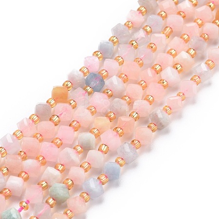 Natural Morganite Beads Strands G-P463-43-1