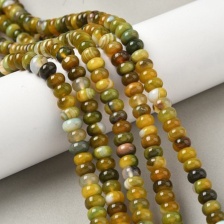 Natural Banded Agate Beads Strands G-F790-I01-01S-1