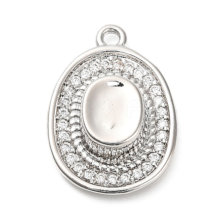 Brass Micro Pave Cubic Zirconia Pendants KK-L229-030P-1