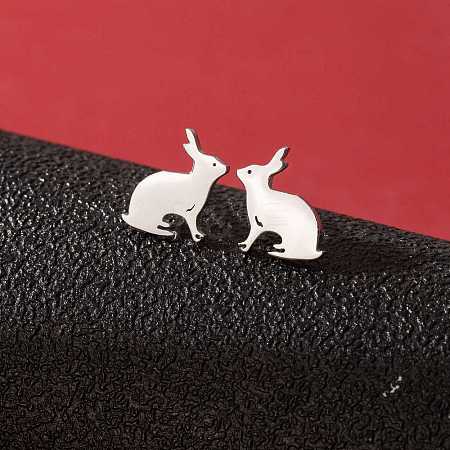 Stainless Steel Small Animal Stud Earrings for Women PW-WG87B69-06-1