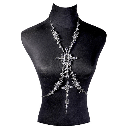 Cross Alloy Crystal Rhinestone Sexy Necklace Waist Body Chains FS-WGA6D80-01-1