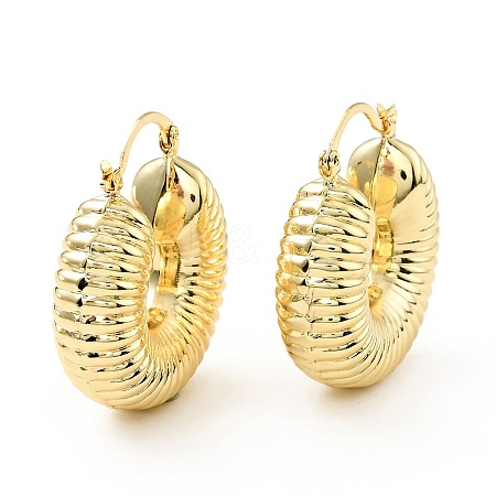 Brass Croissant Chunky Hoop Earrings for Women LS-KK-D080-16G-01-1