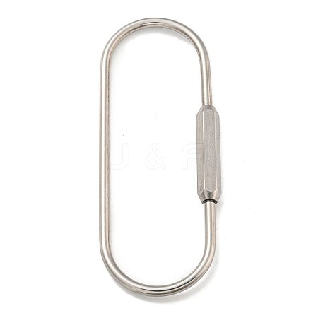 Non-Tarnish 304 Stainless Steel Screw Carabiner Lock Charms X-STAS-C092-05A-P-1