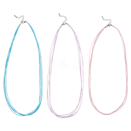 6Pcs 3 Colors 1MM Polyester&Cotton Waxed Cord 5-Strand Necklace Making MAK-TA0001-36A-1