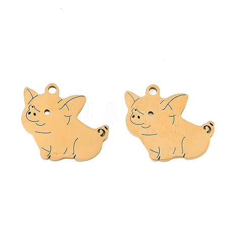 201 Stainless Steel Pendants STAS-Z195-02G-06-1