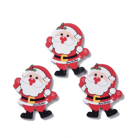 Christmas Style Printed Acrylic Cabochons LS-MACR-O045-01B-1