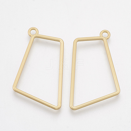 Smooth Surface Alloy Open Back Bezel Pendants PALLOY-S117-130-1