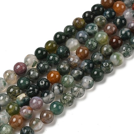 Natural Indian Agate Beads Strands G-A248-A01-01-1