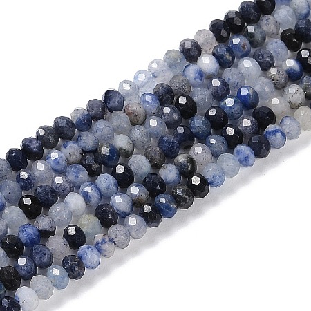 Natural Blue Aventurine Beads Strands G-G139-B06-01-1