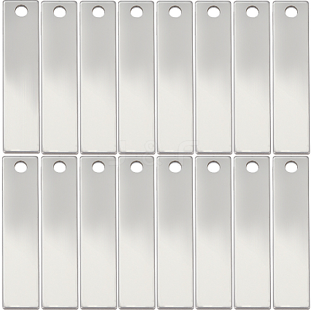 SUNNYCLUE 50Pcs 201 Stainless Steel Rectangle Stamping Blank Tag Pendants STAS-SC0008-72-1