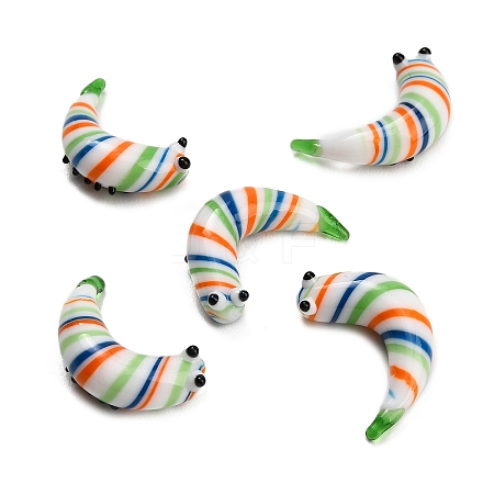 Handmade Lampwork Worm Figurines LA-CBA77D3-01A-1