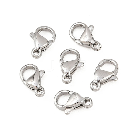 Tarnish Resistant 316 Surgical Stainless Steel Lobster Claw Clasps STAS-316-FL10A-1