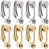20Pcs 2 Styles 304 Stainless Steel Clip-on Earring Converters Findings STAS-SC0006-83-1
