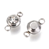304 Stainless Steel Rhinestone Links Connectors LS-STAS-P237-17P-11-2