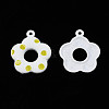 Spray Painted Alloy Pendants PALLOY-S142-002B-NR-3