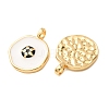 Brass Enamel Pendants KK-CJC12A6-01D-G-2