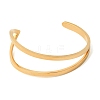 304 Stainless Steel Cuff Bangles for Women BJEW-D408-29G-2
