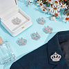 6Pcs Crystal Rhinestone Crown Brooch Pin JEWB-PH0001-52-4