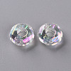 Transparent Acrylic European Beads TACR-S156-013-2