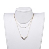 Brass Double Layered Necklaces NJEW-JN02670-6