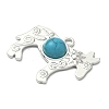 304 Stainless Steel with Dyed Synthetic Turquoise Pendants STAS-G374-05S-03-2