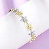 Brass Link Chain Bracelets for Women BJEW-G762-01GP-04-1