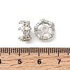 Brass Micro Pave Clear Cubic Zirconia Spacer Beads KK-Z156-08P-01-2
