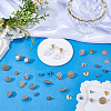 32Pcs 8 Styles Brass Earring Nuts EJEW-SC0001-89-4