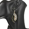 Glass Braided Beads Dangle Earrings EJEW-MZ00746-01-2