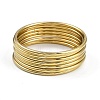 7Pcs Round Vacuum Plating 201 Stainless Steel Bangles Sets for Women BJEW-F476-08G-01-1