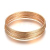304 Stainless Steel Buddhist Bangle Sets BJEW-F363-05G-A-1